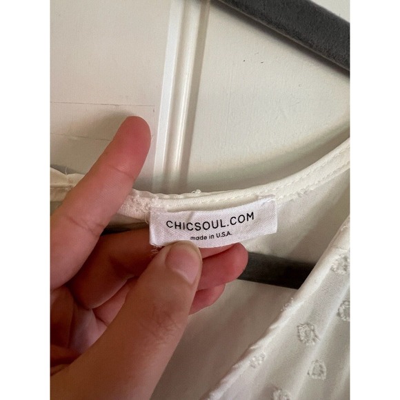 Chic Soul Sweet Honey Bee‎ Dress White Swiss Dot Size 2XL - Picture 4 of 6